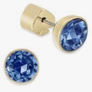 Kate Spade New York Reflecting Pool “Sapphire” BLUE Mini Round Stud Earrings
